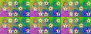 Kar tanesi süsleme deseni. Kar taneleri arka planda. Arkaplanda soyut kar taneleri olan düz tasarım. Kar taneleri deseni. Raster illüstrasyonu.