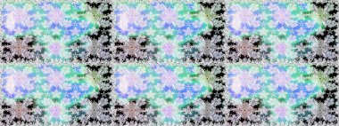 Raster illüstrasyonu. Şirin çiçekli kusursuz desen ve nötr renklerde yapraklar, suluboya çiçek deseni, duvar kağıdı, kart veya kumaş için fayanslı.