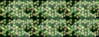 Kış konsepti Raster illüstrasyonu. Düz yatıyordu. Yeşil, nötr ve mavi renkte kar tanelerinden oluşan kış deseni.