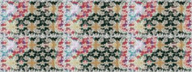 Raster illüstrasyonunda kusursuz çiçek deseni. Tarafsız renklerde çiçekler.