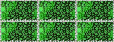 Yumuşak, yeşil renkli yaz çiçekleri. Çiçekli karalama şeklinde Raster çiçek deseni. Raster illüstrasyonu.