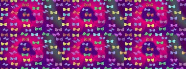 Kelebekli çizim şekli. Mor. Kumaş, kağıt, ambalaj kağıdı ve duvar kağıdı tasarımı için sevimli bir arkaplan.
