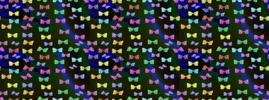 Kelebekli çizim şekli. Raster illüstrasyonu. Sonsuz. Çizim, karalama, karalama. Erkekler, kızlar, kıyafetler, duvar kağıtları için soyut çizim kalıbı.