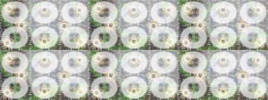 Gri, nötr ve yeşil renkler üzerine şirin soyut kar tanesi raster tasarımı. Yeni yıl kar tanesi. Düz kar karalama ikonları, kar taneleri silueti Noel afişi için, kartlar.