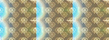 Çiçeklerle suluboya desenli çiçek deseni. Bej, nötr ve gri renkli güzel bir tekstil. Raster illüstrasyonu.