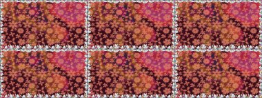 Tatil havası. Bahar mevsimi. Nazik romantik baskı. Raster dikişsiz şirin çiçek deseni. Kahverengi renkte çiçekler.