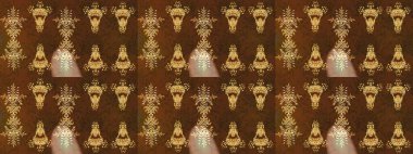 Raster kahverengisi, bej ve nötr kar tanesinden izole edilmiş. Renkli kar taneleri Raster çizimi. Güzel kış süsleri..