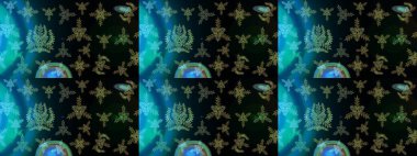 Kış arka plan. Noel kar taneleri ile arka plan. Raster Noel renkli arka plan ile sevimli kar tanesi. Raster illüstrasyon.