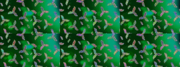 Meteoroloji buz koleksiyonu. Raster. Kış yeşili, mavi ve nötr noel kar kristal elementi. Kar Tanesi Raster simgesi arkaplanı. Xmas don kar taneleri izole edilmiş siluet sembolü.