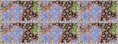 Çiçek deseni. Şatafatlı bahar bahçesi dokusu. Raster illüstrasyonu. Çiçeksiz arkaplan.