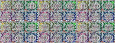 Raster illüstrasyonunda kusursuz çiçek deseni. Tarafsız renklerde çiçekler. Düz Çiçek Elementleri Tasarımı. Renkli Bahar Teması Kusursuz Arkaplan.