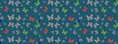 Raster. Kelebek deseni. Duvar kağıtları, giysiler, erkekler ve kızlar için soyut çizim kalıbı. Karala, karala, karala.