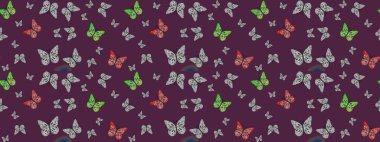 Basit bir şekilde. Kahverengi renklerde tropik kelebek çizimi. Çiz, çiz, çiz. Raster illüstrasyonu. Kelebek resmi..