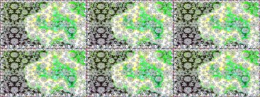 Parlak renkli çiçekleri ve gri renkli yaprakları olan kusursuz çiçek desenleri. Moda baskıları için zarif bir şablon. Modern çiçek arkaplanı. Halk stili.