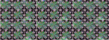 Küçük çiçekteki sevimli çiçek deseni. Yeşil renkte çiçekler.