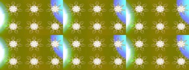 Noel ve yeni yıl moda baskıları için tatil tasarımı. Altın renkler. Kar tanelerinin soyut arkaplanlı Noel şablonu. Raster illüstrasyonu.