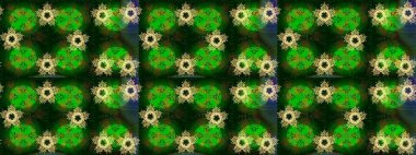 Yeşil, mavi ve gri renkli suluboya kar taneleri. Kışın sembolü. Güzel dekorasyon. Raster çizimi kar taneleri.