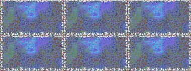 Albüm için resim. Renkli kelebeklerin kusursuz arka planı. Mavi ve mor renkli sanat kelebekleri. Raster illüstrasyonu.