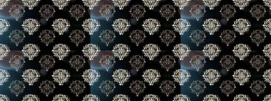 Kusursuz desenli altın elementler. Altın şablon. Klasik çiçek dokusu. Siyah, gri ve mavi renklerin kraliyet retroyu. Kart, duvar kağıdı, ambalaj ve tekstil için klasik tasarım. Raster illüstrasyonu.