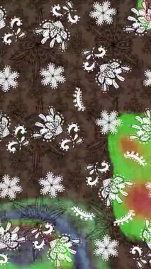 Renkli unsurlarla hareketli arka plan görüntüleri. Çiçekler. Eski model. Bayrak tarzı. Video kaydı. Şablon. Döngü. Kusursuz..