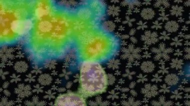 Renkli unsurlarla hareketli arka plan görüntüleri. Çiçekler. Eski model. Bayrak tarzı. Video kaydı. Şablon. Döngü. Kusursuz..