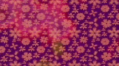 Renkli unsurlarla hareketli arka plan görüntüleri. Çiçekler. Eski model. Bayrak tarzı. Altın, altın. Video kaydı. Şablon.