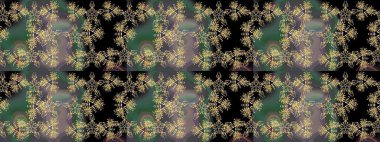 Renkli Bahar Teması eskiz kalıbı. Raster illüstrasyonundaki çiçek desenli çizim. Düz Çiçek Elementleri Tasarımı. Siyah renkte çiçekler.