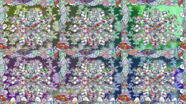 Elle boyanmış suluboya, dikişsiz çiçekler ve bitkiler. Tarafsız renklerde çiçekler.