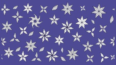 Raster Moda kumaş deseni. Çizgi çizimi kalıbı. Şirin çiçekler..