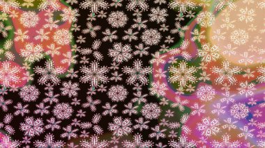 Raster illüstrasyonundaki çiçek desenli çizim. Güzel kumaş deseni. Renkli Bahar Teması eskiz kalıbı. Düz Çiçek Elementleri Tasarımı.