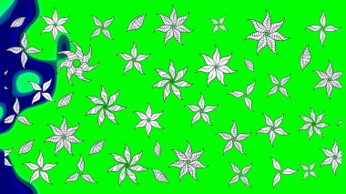 Yeşil renkli çiçekler. Yumuşak, bahar çiçekli arka plan. Raster çiçek desenli ve çiçekli..