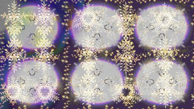 Retro tarzı doku, soyut kış elementleri. Kar taneleri tasarımı. Muhteşem tasarım posteri, kapak resmi, kart tasarımı nötr, gri ve mor renkler. Moda olmuş kar taneleri ve elementler Memphis kartları.