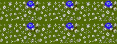 Yapraklı çizim şekli. Şirin, zarif çiçekler Raster illüstrasyonu. Davetiye ve kartpostal tasarımı için dekoratif çiçek unsurları. Poster ya da kapak için arka plan. Tekstil için figür.