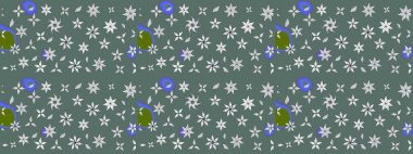 Küçük çiçekteki sevimli çiçek deseni. Tarafsız renklerde çiçekler.