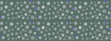 Tomurcukları çiçek olan sevimli bir çiçek deseni. Eskiz geçmişi. Raster. Kumaş, tekstil, duvar kağıdı baskısı için. Raster illüstrasyonu. Antika retro tarzı.