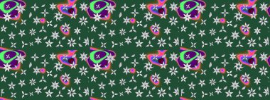 El çizimi Raster çizimi. Çizim çiçek deseni duvar kağıdı, web sitesi arka planı, ambalaj kağıdı, davetiye, broşür, afiş veya web sitesi için kullanılabilir. Karalama elementleri.