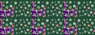 Nazik romantik baskı. Raster güzel bir çiçek deseni çizmiş. Tatil havası. Bahar mevsimi.