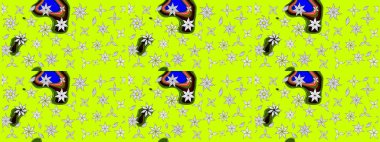 Zentangle soyut çiçekleri. Renkli Bahar Teması eskiz kalıbı. Güzel kumaş deseni. Düz Çiçek Elementleri Tasarımı. Karalama çiçeği. Raster illüstrasyonu.