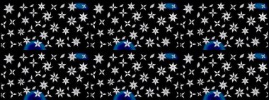 Düz Çiçek Elementleri Tasarımı. Siyah renkli çiçekler. Güzel çiçek deseni. Renkli Bahar Teması çizim şablonu.