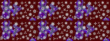 Çiçek desenli eskiz. Kırmızı renkte çiçekler. Düz Çiçek Elementleri Tasarım Raster illüstrasyonu. Renkli Bahar Teması çizim şablonu.