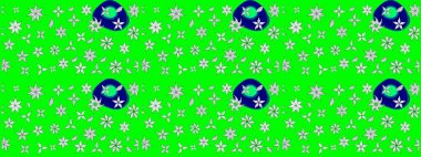 Küçük çiçekteki sevimli çiçek deseni. Robot resim. Raster illüstrasyonu.