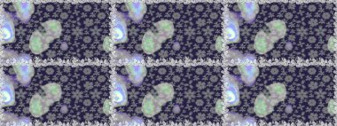 Gri renkli parlak çiçekli halı ile kusursuz desen..