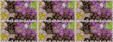 Çiçekli el, pürüzsüz desen çizmiş. Modern gelişim kahverengi raster arka plan duvar kâğıdı illüstrasyon klasik çizgili iz sürme desenli çiçekler, çiçekli süsler.