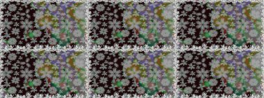 Raster kusursuz. Güzel kumaş deseni. Düz Çiçek Elementleri Tasarımı. Renkli Bahar Temalı Kusursuz Arkaplan. Çiçek deseni.