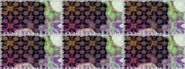 Vadinin çiçekleri siyah renklerde. Raster dikişsiz çiçek deseni.