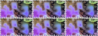 Raster illüstrasyonu. Yumuşak, yaz çiçekleri menekşe renklerinde. Raster deseni. Küçük çiçekte sevimli çiçek deseni var..