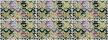 Kabile sanatı boho baskısı, klasik çiçek arkaplanı. Soyut etnik raster kusursuz desen. Arkaplan dokusu, duvar kağıdı, doğal renklerde çiçek teması.