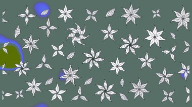 Çizim çiçek deseni duvar kâğıdı olarak kullanılabilir. Raster illüstrasyonu. Tarafsız renklerde çiçekler.