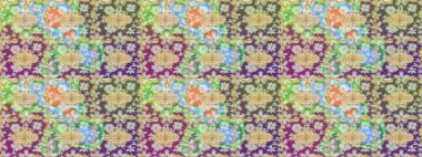 Tarafsız renklerde altın elementlerle Raster eskiz deseni. Tasarım için Damask çizim deseni.