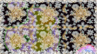 Altın elementli gri renkli altın desenli. Raster klasik barok çiçeksiz altın desenli. Lüks, kraliyet ve Viktorya dönemi konsepti. Süsleme.